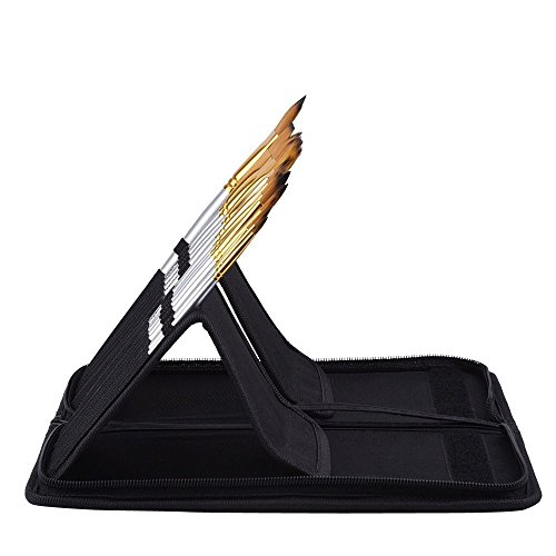Mudder 15 Stück Künstlerpinsel Schrägpinsel Acrylpinsel Set Pinselset für Aquarell, Öl, Acryl, Sliver - 2