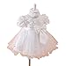Wawoo®Infant Christening Gowns Toddler Baby Girls Birthday Dress White Cotton Lined Clothes Princess Party Dress 0-24 Month