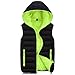 Produktbild Ärmellose Jacke für Herren Damenmode warme Winterjacke mit Kapuze Herrenmäntel - Black & Green (2XL)