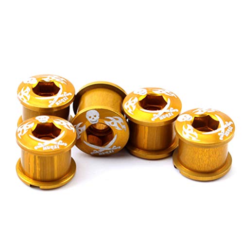 Preisvergleich Produktbild BESPORTBLE 5 STÜCKE Aluminiumlegierung Disc Schraube Bergigen Straße Klapprad Disc Schraube Doppelscheibe Schraube Armaturen Fahrradschale Pin (Golden)