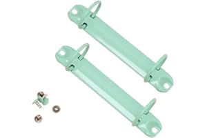 Craftelier - Set mit 2 Ringmechanik für Hüllen 15 x 20 cm + 8 Bänder oder Bindungen für Terminplaner, Mini-Albums, Notizbücher, Scrapbooking-Planner Größe 12,2 cm · Ringe 3,17 cm türkis