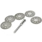 Alta calidad y artículo: El óxido de aluminio cortaron discos son delgadas y sharp.It está completamente recubiertas con partículas de diamante finas, la respiración agujeros es para reducir el calor y la eliminación de los desechos, perfecta para hacer ranuras y hendiduras.