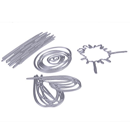 Demiawaking Schneiden Schablonen DIY Sammelalbum Dekor Papier Karten, Metall Buchzeichen , Metall Lesezeichen als Geschenk für Freunde (31) - 5