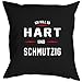 Produktbild Cooles Porno Kissen mit auffälligem Motiv, Sex-Spruch: HART UND SCHMUTZIG...von Goodman Design