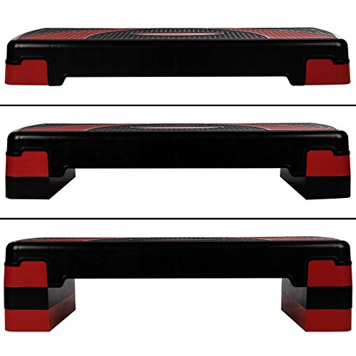 ScSPORTS Aerobic Stepper Large, rot/schwarz, 78 x 30 x 10/15/20 cm - 7