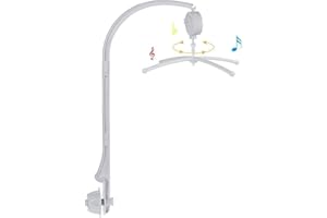 JZK Karuzela dla niemowląt, z pozytywką, mobilna zabawka z uchwytem na ulubionego misia, z uchwytem do ramy łóżeczka niemowlęcego i łóżka dziecięcego