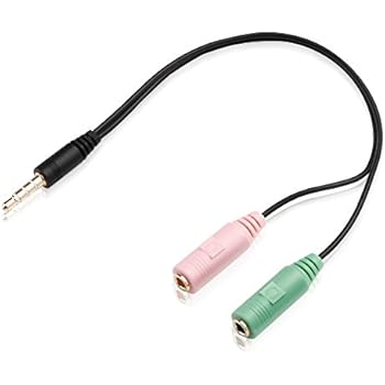 Adapter PC-Headset 2-mal 3,5-mm-Buchse an 4-poliger Stecker