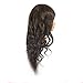 Training Head 100% Real Human Hair Cosmetology Hairdressing Mannequin Manikin Doll (Table Clamp Holder Included)