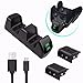 Produktbild Fast Dual Twin Docking Station für Xbox One Elite Controller - Ozvavzk Dual Ladegerät Base für Xbox one/Xbox One S/Xbox One X mit 1200mAh Ni-mh Batterien Akku Pack