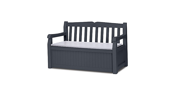 Alinea Louise Banc D Exterieur Avec Coffre De Rangement Gris 140 0x8 Amazon Fr Jardin