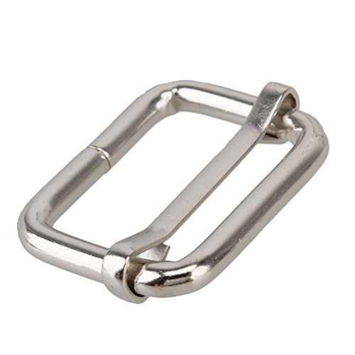 ROSENICE 20 Stück Gürtelschnallen Schieber für 25mm Band-Gurtband (Silber) - 3