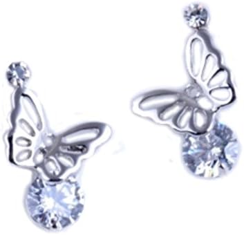 Just Fox – Beautiful Butterfly Earrings in 2 different colours silver