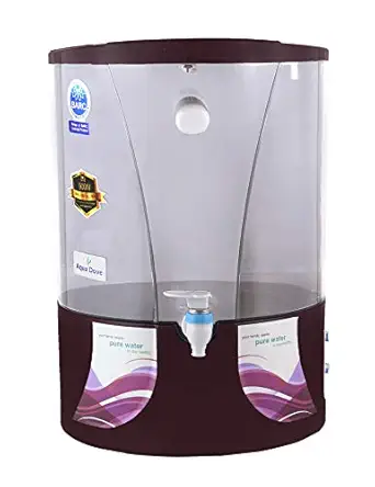 AQUA DOVE UV UF Water Purifier Latest Technology - Dolphin Cherry - 5 Stage - 9 Ltr Storage