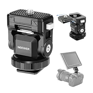 Neewer Quick Release Monitor Mount, Support Tilt 180 degree and Swivel 360 degree Adjustable Camera Hot Cold Shoe Monitor Bracket for 5/7 inch Monitor, 1/4??  Slide Plate Photo Video Shooting Accessories - ST31