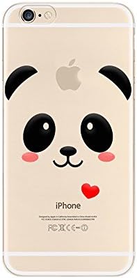 For iPhone 6 Case,iPhone 6S case, Ruirs Nice Colorful Printing Cute Panda design Ultra Thin transparente Soft TPU phone case for iPhone 6/6S(Panda 4.7inch)