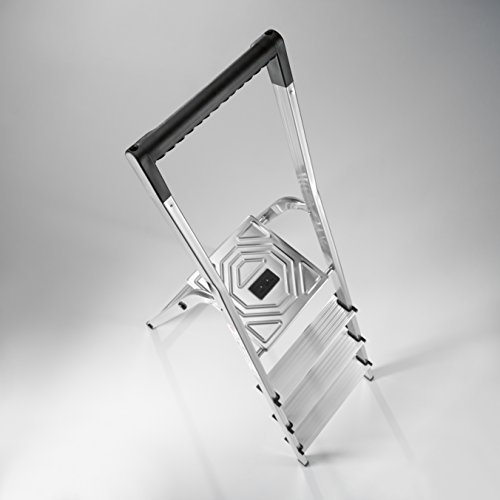 Hailo 8944-001 Alu-Sicherheits-Haushaltsleiter L40 – 4 Stufen mit SicherheitsBügel – Stiftung Warentest GUT (02/2010) - 5