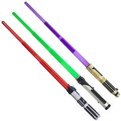Jahoo Electronic LightSaber with Light & Sound (3 PACK) -Comes with 3 lightsabre swords