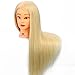 Neverland Beauty 26 Inch 30% Real Human Hair Hairdressing Cosmetology Training Head Blonde Mannequin Head Hairdresser Training Head with Clamp for College and Professional Use #613
