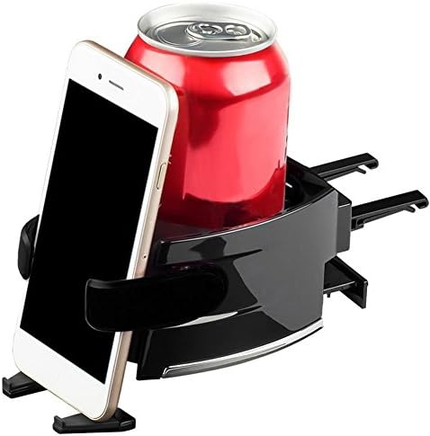 Car Cup Holder, FENGSHUN Car Phone Holder Drink Stand Air Vent Mount Soft Drink Water Coffee Cup Bottle Insert with Adjust Size For Vehicle Automobile Smartphone(Black)