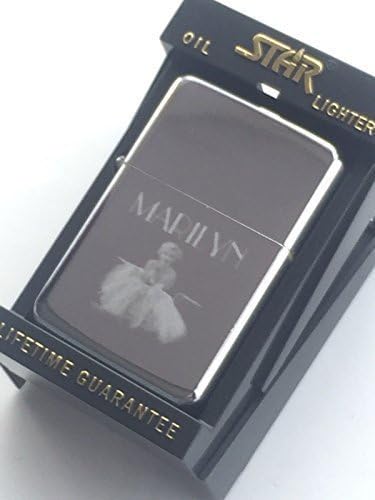 Marilyn Monroe Star Silver Lighter + Novelty 59mm Badge (T48)