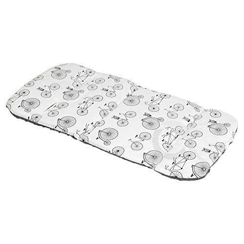 REVERSIBLE cotton & minky Pram INSERT, LINER covers Universal (bike/grey)