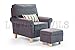 Award Winning Hush Hush Rocking/Nursing/Glider Chair (in Grey) - Converts into Stunning Armchair Too! The Ideal Gliding Chair for Maternity or Just Relaxing in the Conservatory