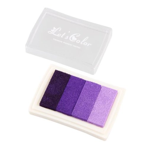 Almohadilla Tinta para Sello Tamp  n Color Violeta Gradiente Scrapbooking