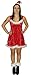 Produktbild Sexy Miss Santa Kostüm Weihnachten Krippe Party Fancy Dress Outfit Gr. Einheitsgröße,  - Dress, Fascinator & Booties