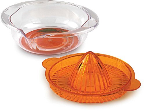 Kigima Zitruspresse 0,7 Liter für Zitronen, Orangen und Grapefruit orange transparent - 2
