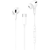 Genax Type-C Silikonlu Kablolu Kulaklık iPhone 17/17 Pro / 17 Pro Max Uyumlu Beyaz, 234GNXV73