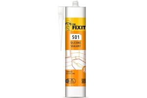 Dr. Fixit 501 Clear Silicone Sealant - 280 gm | Ideal for Sealing of Glass, Windows, Sanitary and Bathroom Fixtures & Electrical Insulation