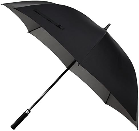 Rainlax Windproof Golf Umbrella 62 inch Oversize Canopy Automatic Open Large Outdoor Rain&amp;Wind Repellent Sun Protection Umbrellas (Black)
