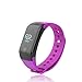 Produktbild Fitness Tracker Neue Sport wasserdicht Smart Armband Armband Uhr mit Pulsmesser Schrittzähler Touchscreen für iPhone Samsung IOS Android Smartphones(Purple)