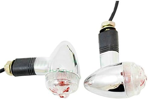 Tasso Motorcycle Skeleton LED Skull Turn Corner Signal Light for Harley Cruiser (Pack of 2)