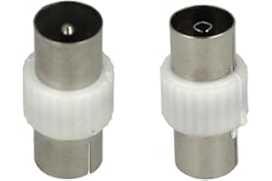 ZOREI 2 pièces adaptateur antenne TV, prise connecteur coaxial, mâle-femelle, mâle-mâle, femelle-femelle (M-F)
