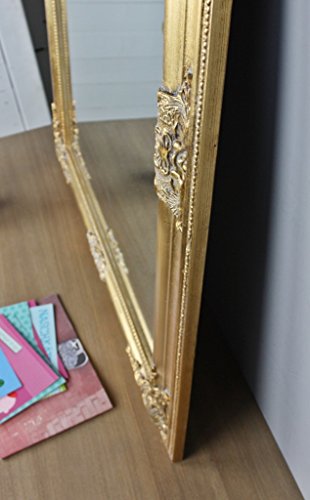 82x62x4cm rechteckiger Wand-Spiegel, handgefertigter Vintage-Antik-Rahmen aus Holz, gold, inkl. Befestigung - 4
