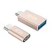 Produktbild ICZI USB C auf Micro USB Adapter & auf USB 3.0 Adapter (2 in 1 Pack) mit OTG aus Aluminium für Samsung Galaxy S8/ S8+, Nintendo Switch, MacBook Pro, MacBook usw. (Gold