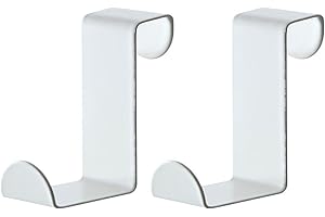 KAXIMON Over Door Hanger Hook, 2 Pack Door Hanger Without Nails for Bathroom Kitchen Office - Hangers Hooks Ideal for Bedroom, Bathroom, Wardrobe