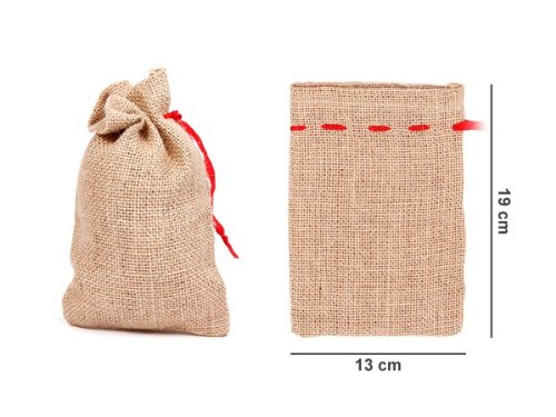 Alsino Jutesäckchen Jutesack 19 x 13 cm Jutebeutel (js-02) 24er Set Adventskalender Säckchen Jute Weihnachten Aufbewahrungsbeutel Bastelidee Basteln