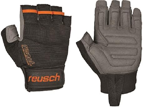 Reusch Snowsports Via Ferrata Mountaineering Gloves, Medium, Black/Orange