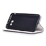 FESELE Schutzhülle für [Samsung Galaxy J7 2017] Brieftasche Hülle Lederhülle Leder Case Ledertasche mit Standfunktion Kartenfach, Samsung Galaxy J7 2017 Liebe Herz Magnetverschluss Muster Flip Case Wallet Cover Ledertasche Leder-Mappen-Karten-Slot-Abdeckung für Samsung Galaxy J7 2017 + Blau Eingabestift Stylus Touch Pen-schwarz - 2