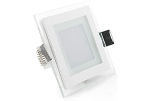 Foco Downlight LED 6W 600Lm 4200ºK Cuadrado Cristal 40.000H [GR-MB02-6W-W] | Greenice