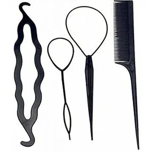 Ritzkart Hair Accessories for More Hair Style Clip Kit Topsy Ponytail Bun Maker, multicolor,