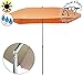 Produktbild XXL Sonnenschirm-Balkonschirm gross,200 cm x 150 cm rechteckig, EDEL-terrakotta orange-rot / mit Volant, Marktschirm, viereckige Form / 8 Streben massiv robust, Strandschirm, terrakotta orange-rot / , Strandschirm,Sonnendach /Sonnenschutz Dach, XXL-Klappschirm, Gartenschirm extrem wetterfest, klappbar, tragbar, seewasserfest, hochwertig robust stabil, Sonnenschutz, stabiler Schirm Klappschirm, beige / , Strandschirme, Sonnenschirme