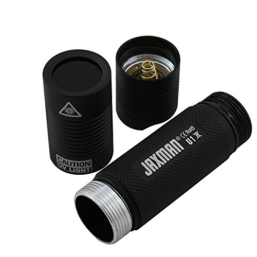 JAXMAN UV Schwarzlicht Taschenlampe U1 Ultraviolett 365nm 3w Gelddetektor Taschenlampe/1×18650-Batterien Haustiere Urin-Detektor für eingetrocknete Flecken Ihrer Hunde (UV 365nm) - 6