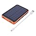 Price comparison product image Portable Size 50000MAH Large Capacity Waterproof Mobile Phones External Solar Power Bank Battery Charger Charging Supply Black & Orange