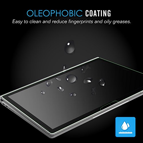 Microsoft Surface Book Folie – MoKo Klar HD 9H Panzerglas Hartglas Displayschutzfolie Glas Display Schutzfolie Displayschutz Glasfolie Glass Screen Protector für Surface Book 13.5″ 2015 Tablet, Klar - 4
