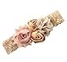 Produktbild Shabby Spitze Cute Baby Girl Schleife Blume Haarband (Khaki)