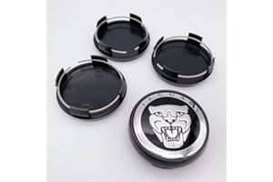 Nemeae Coprimozzo 4 PZ 65mm per Jaguar XF XJ-S XJ-6 X-Type XE S-Type F-Pace F-Type XK8 XK XKR XFR Coprimozzo per Mozzo Centrale per Auto Cerchi per Lo Styling Automatico Copertura Badge Emblem,B1