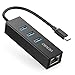 Produktbild USB-C Hub Ethernet LAN RJ45 Adapter Aluminium USB-C Kabel mit EIN Gigabit Netzwerk Port und DREI USB 3.0 Ports für MacBook, MacBook Pro usw.